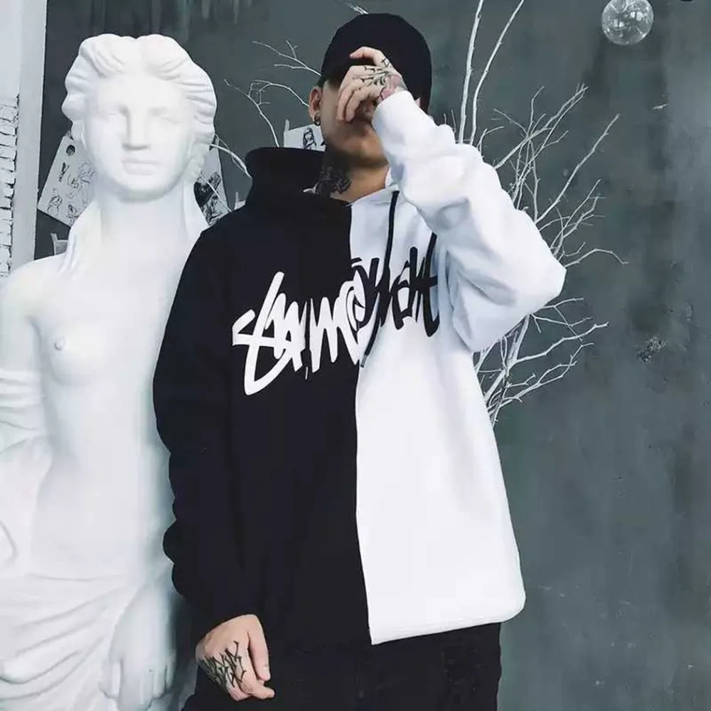 Новейшие Модные негабаритных хип хоп стиль Swag свитер с капюшоном Осень Зима