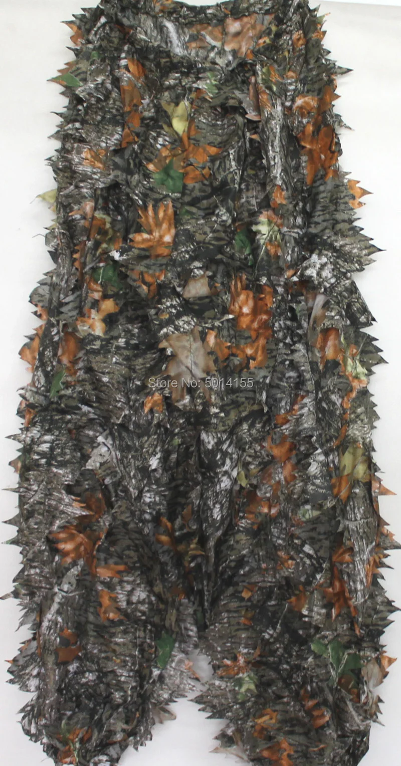 Камуфляжный весенний джунгли листовая 3D быстрый сухой Realtree Ghillie костюм куртка и брюки