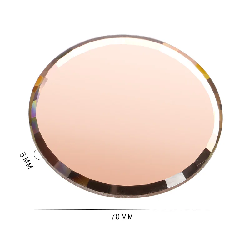 1Pc 5 Colors Mirror Glass Color Palette False Nail Tips Display Board Tool Practice Showing Shelf Manicure Art Size7mm |