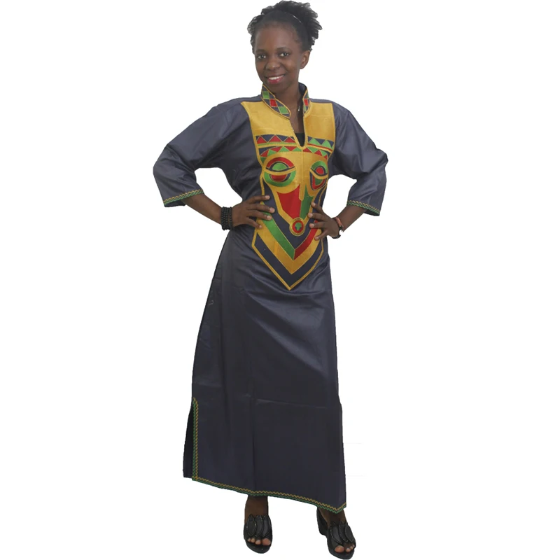 MD африканские платья для женщин размера плюс женское платье с вощеной вышивкой