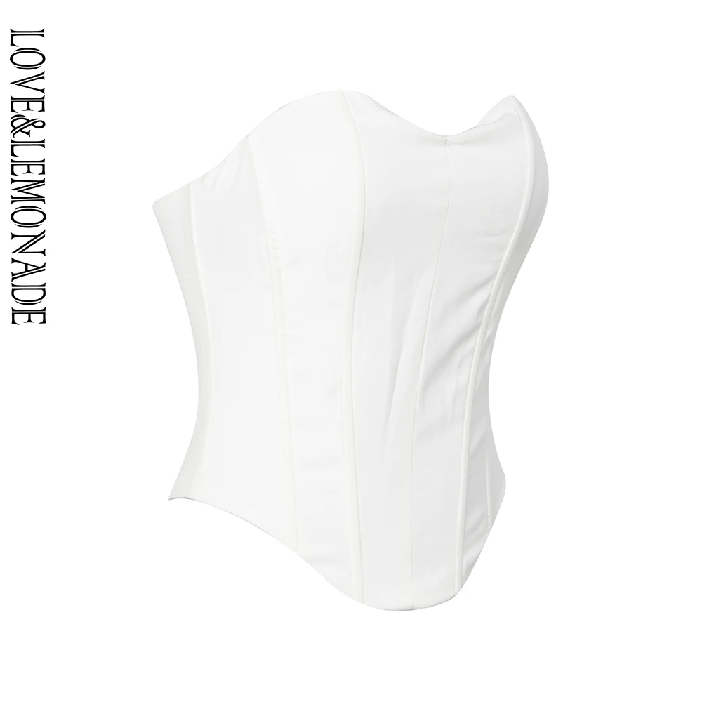 LOVE&ampLEMONADE Sexy Tube Top Support Slim LM81760-1 WHITE | Женская одежда