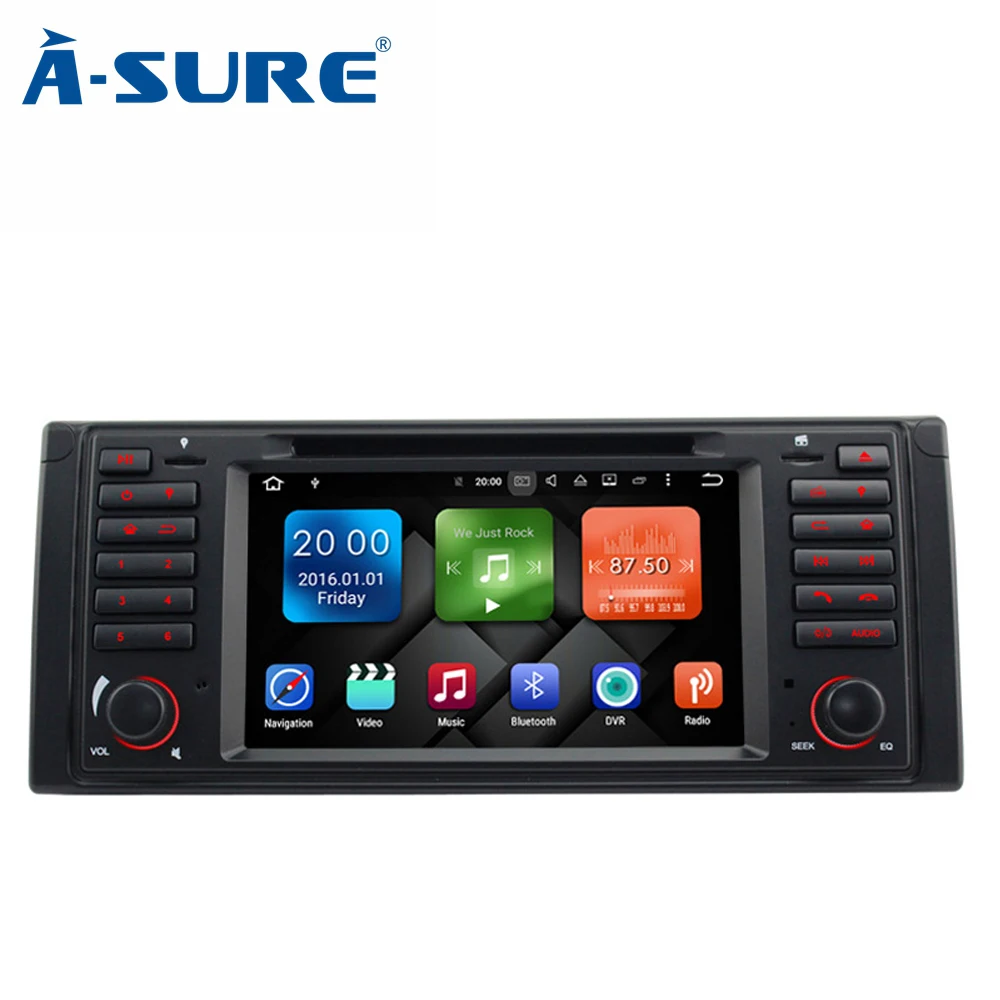A Sure 7 'Ǝ Core Android автомобильное радио gps навигация dvd плеер для BMW E39 5 серии серии/M5
