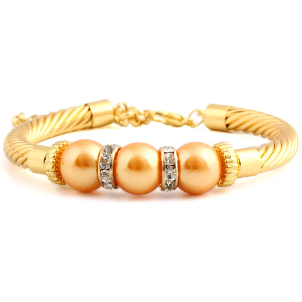 New Fashion Imitation Pearl Charm Viking Bracelets Three Color Bangles For Women Snake Arm Bracelet Love Bangle | Украшения и