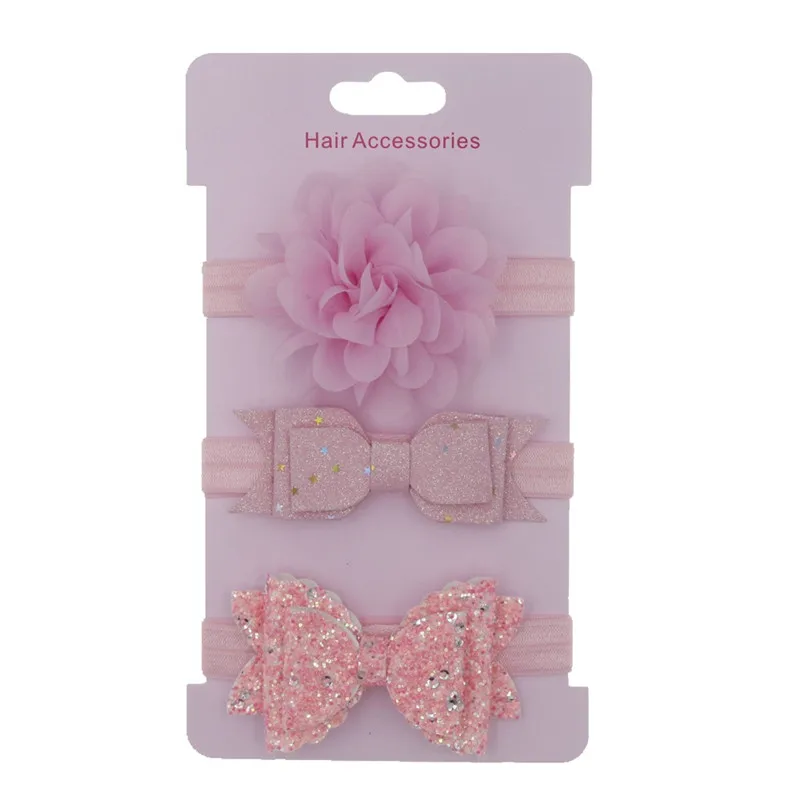 

3 Pcs/Set Floral Bows Baby Headband Dot Bowknot Haarband Baby Girl Headbands Cotton Kids Hair Band Girls Hair Accessories