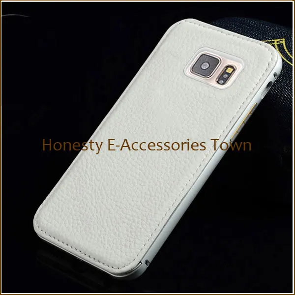 30 Pc/lot Aluminum Frame + PU Leather Back 2in1 Cover Cases 5.1&quot Inch For Samsung Galaxy S6 G9200 G9208 G9209 Multi-Color |
