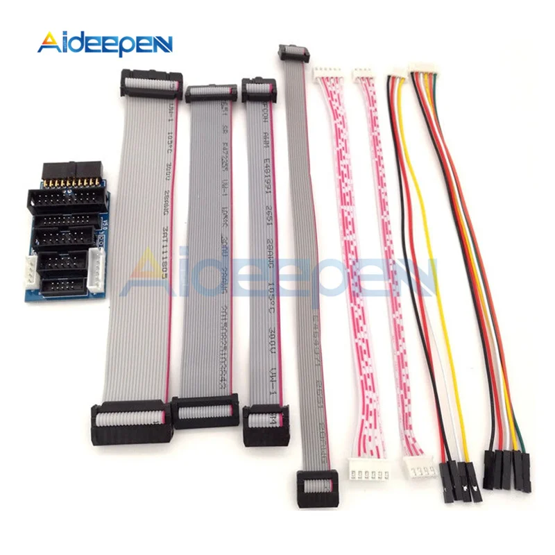 8 шт. 4P 6P 10P 20P Серый плоский кабель для передачи данных J-Link ARM плата адаптера 2,54 мм 2,00 мм длина 20 см XH2.54 до 20 см DuPont Line