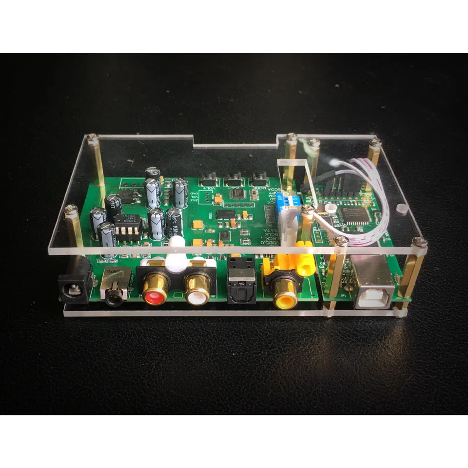 ES9038Q2M DSD ies SPIDF декодер плата amanero USB DAC с акриловым листом T0249