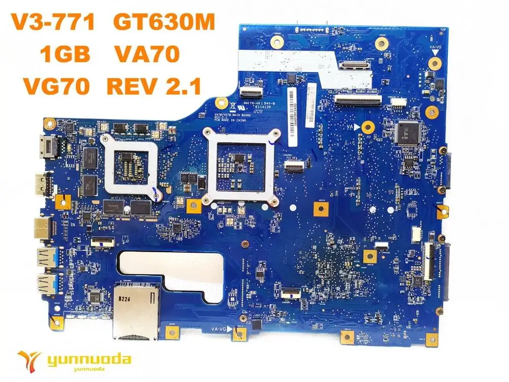 Оригинальный Для ACER V3 771G Материнская плата ноутбука 771 GT630M 1 ГБ VA70 VG70 REV 2