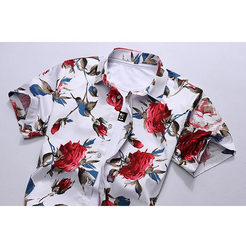 Брендовая мужская Гавайская Цветочная рубашка YK ся повседневная пляжная с