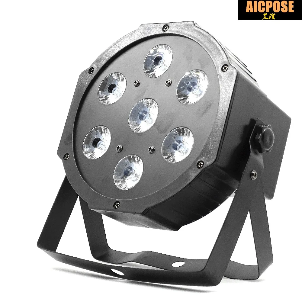 

16pcs 7x12W led Par lights with Remote control RGBW 4in1 flat par led with Flight Case dmx512 disco lights professional stage