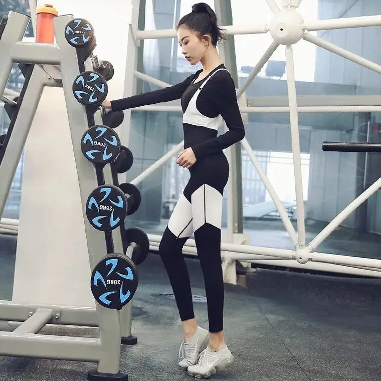 2PCS Yoga Pants women sport set tops wear fitness suit running sexy clothing exercise training outdoor jogging quick drying |