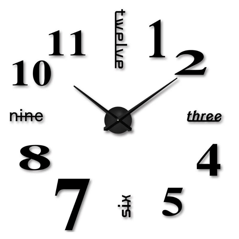 Новые часы настенные Horloge 3D Diy акриловые зеркальные наклейки украшения дома