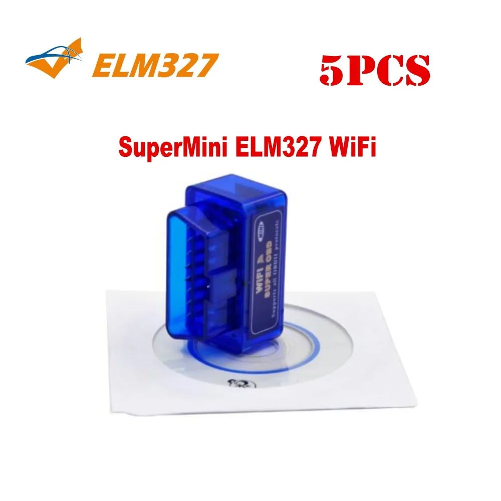 5 шт. Супер Мини OBD сканер ELM 327 WiFi V2.1 для IOS Android OBD2/OBDII Автомобильный