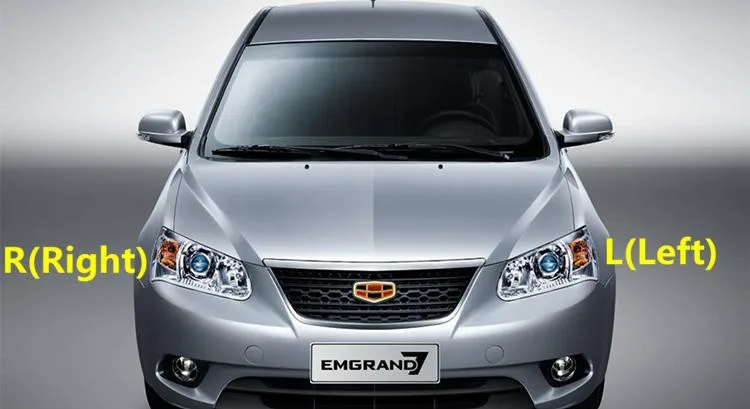 Для Geely Emgrand7-RV EC7-RV EC715-RV EC718-RV EC-HB, автомобильная серебрянная фон головной светильник с прозрачной крышкой