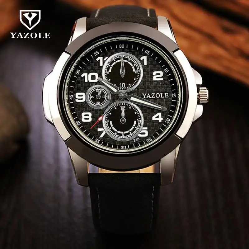 Новые модные спортивные армейские кварцевые наручные часы YAZOLE 3ATM из натуральной