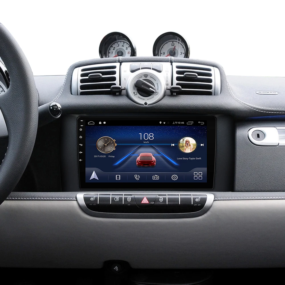 Android 9,0 автомобильный dvd-плеер мультимедийное радио для Mercedes/Benz Smart Fortwo 2011 2012 2013 WiFi BT gps