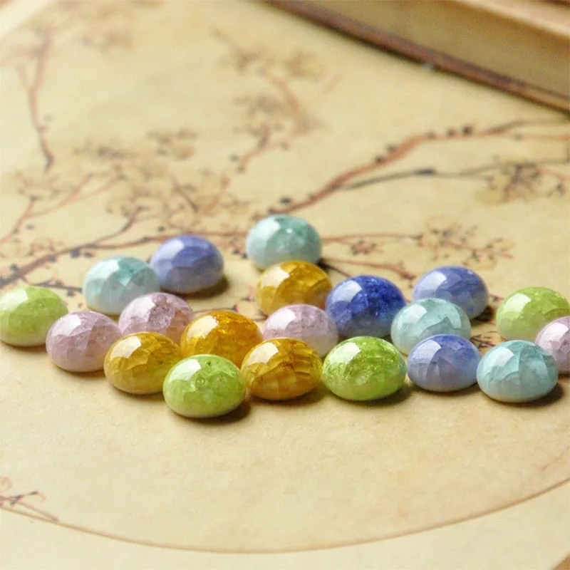 8 мм Керамика со стразами ледяная с трещинами серьги гвоздики в виде бусины для