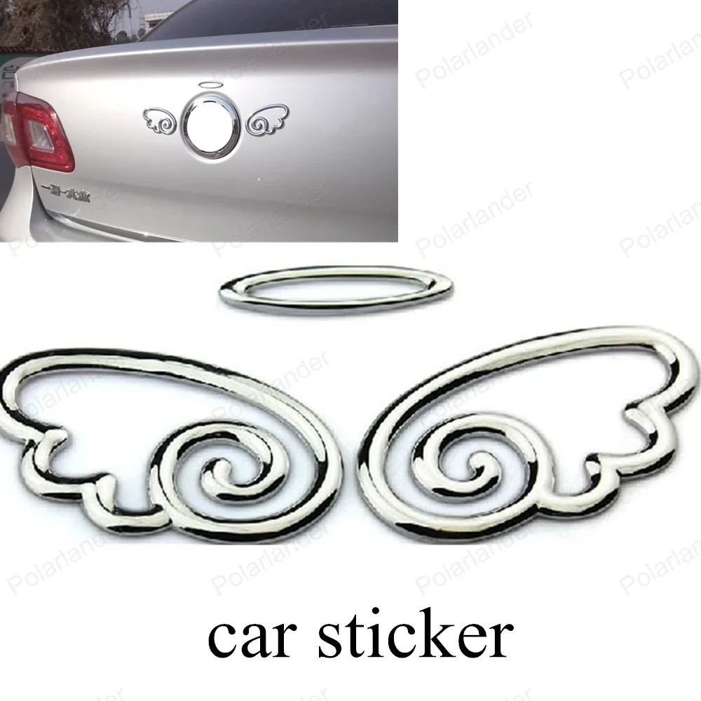 

hot sell Auto Logos Decals Car Truck Van Motorcycle Styling metal 3D funny stickers little Angel Sticker Reflective
