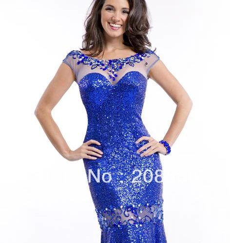 Sparkly Silver Grey Sequins Beading Backless Formal 2014 Mermaid Evening Dresses Gowns for Women E4860 | Свадьбы и торжества
