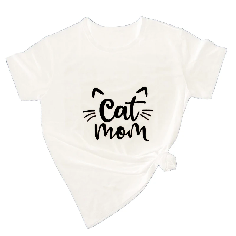 Футболка с изображением кошки мамы Харадзюку забавная стильная графическая