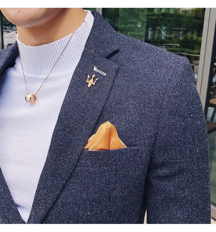 Ho Мужской Блейзер куртка для мужчин 2018 осень курения Masculino блейзеры Para Hombre