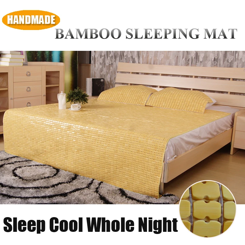Twin Размеры ручной работы бледно-желтого цвета охлаждения Bamboo наматрасник Топпер