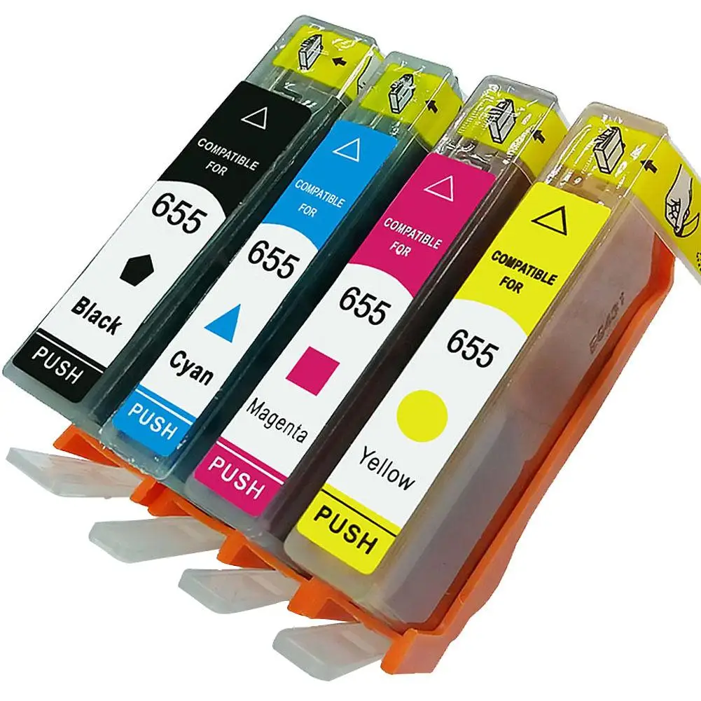 4 шт совместимые чернильные картриджи для HP 655 Deskjet 3525 4615 4625 5525 6520 6525 2019NEW|Детали