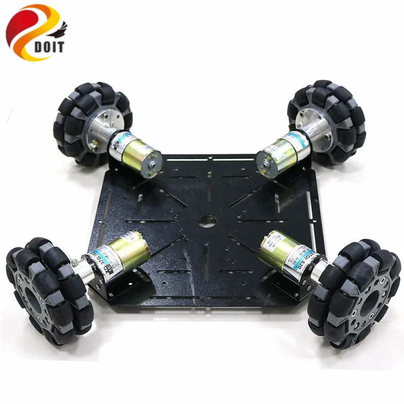 4WD Omni Wheels робот автомобиль шасси стальная рама с 4 шт. двигателя постоянного тока