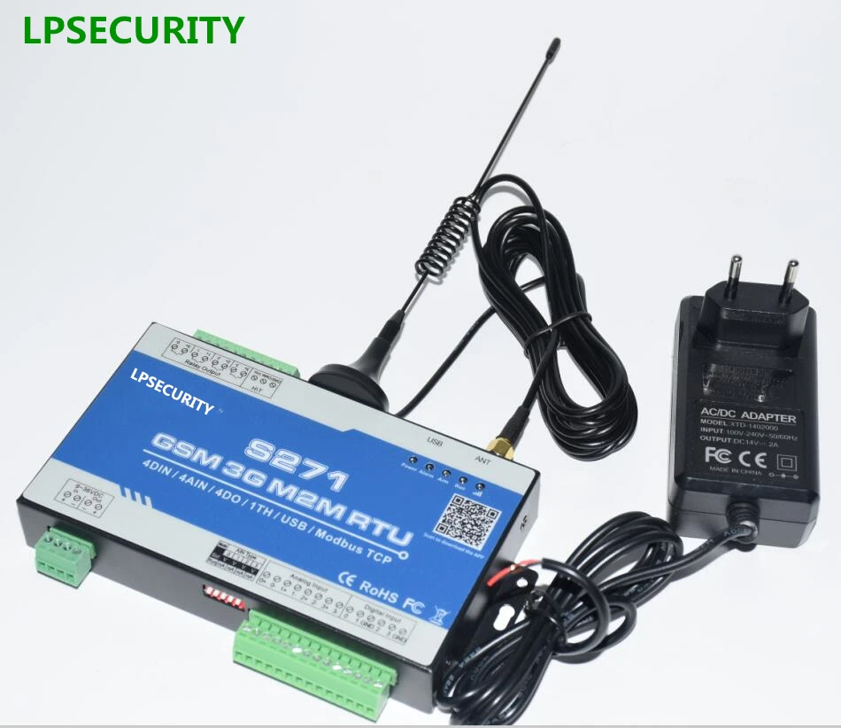 

LPSECURITY 3G GSM Alarm Remote Control RTU Controller BTS Monitoring SMS Alert Wireless Switch Terminal GPRS Access S271