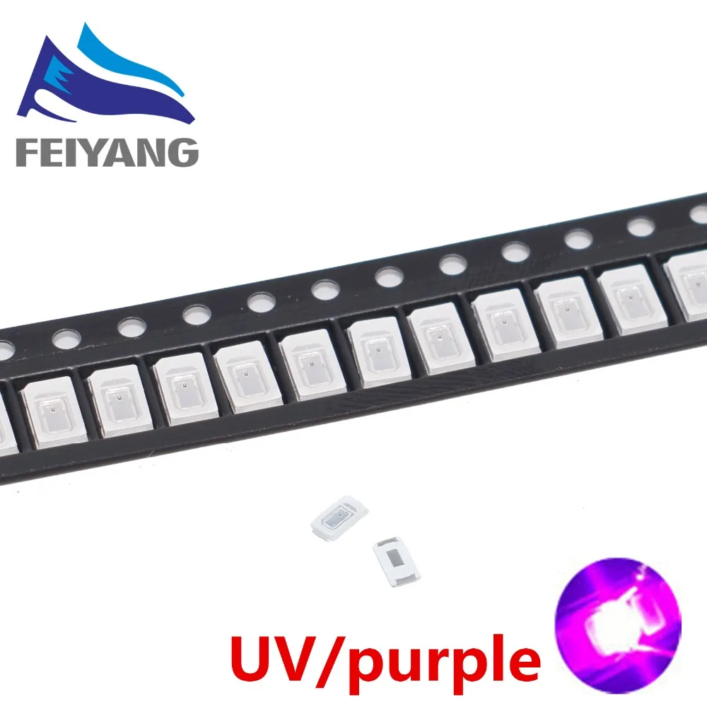 100 шт. 5630/5730 SMD/SMT УФ/фиолетовый светильник чип лампы 395 400nm светодиодный