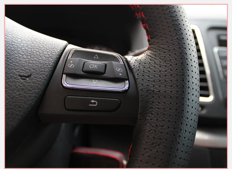 Lsrtw2017 кожаный руль автомобиля покрытие для Volkswagen VW Sharan 2011 2012 2013 seat Alhambra