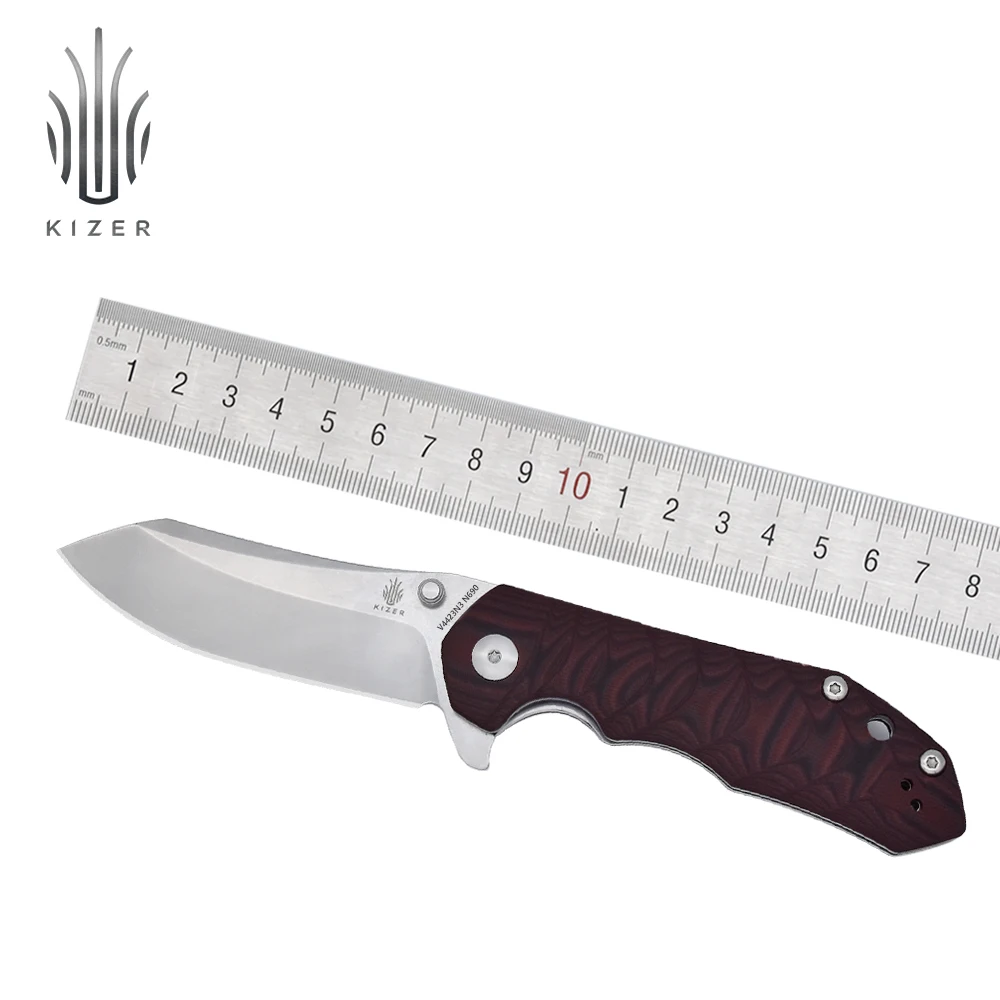 Нож Kizer для выживания, складной карманный нож V4423N3 N690, стальное лезвие, нож для повседневного использования, инструменты для активного отдыха