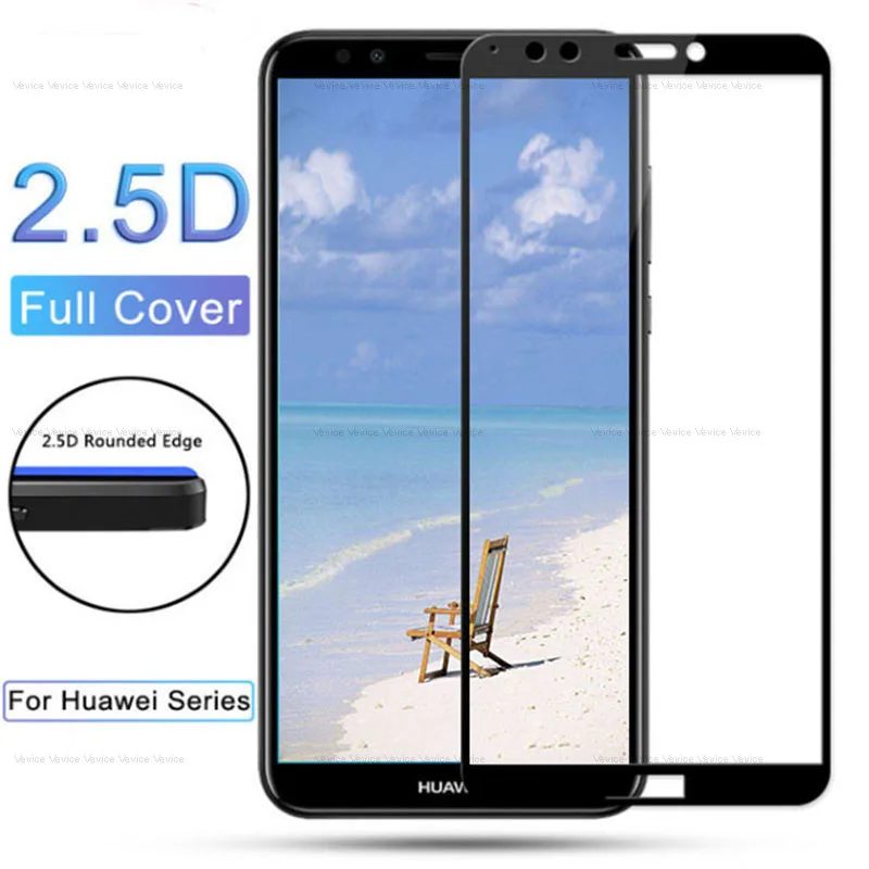 Полное покрытие закаленное стекло для Huawei Y6 Y7 Pro Y9 Prime Y5 2019 Защитная пленка экрана