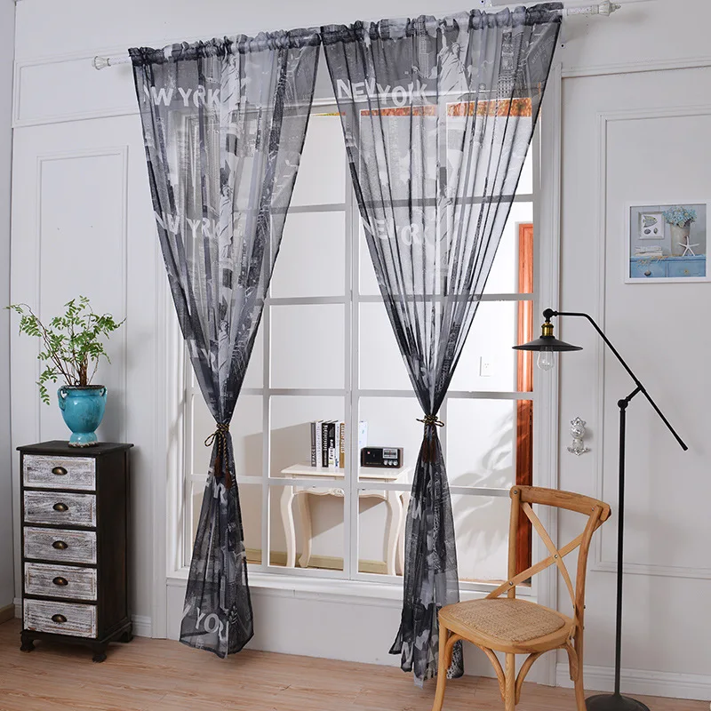 1 шт. хлопковая марля тюль вуаль прозрачные Занавески для кафе спальни двери