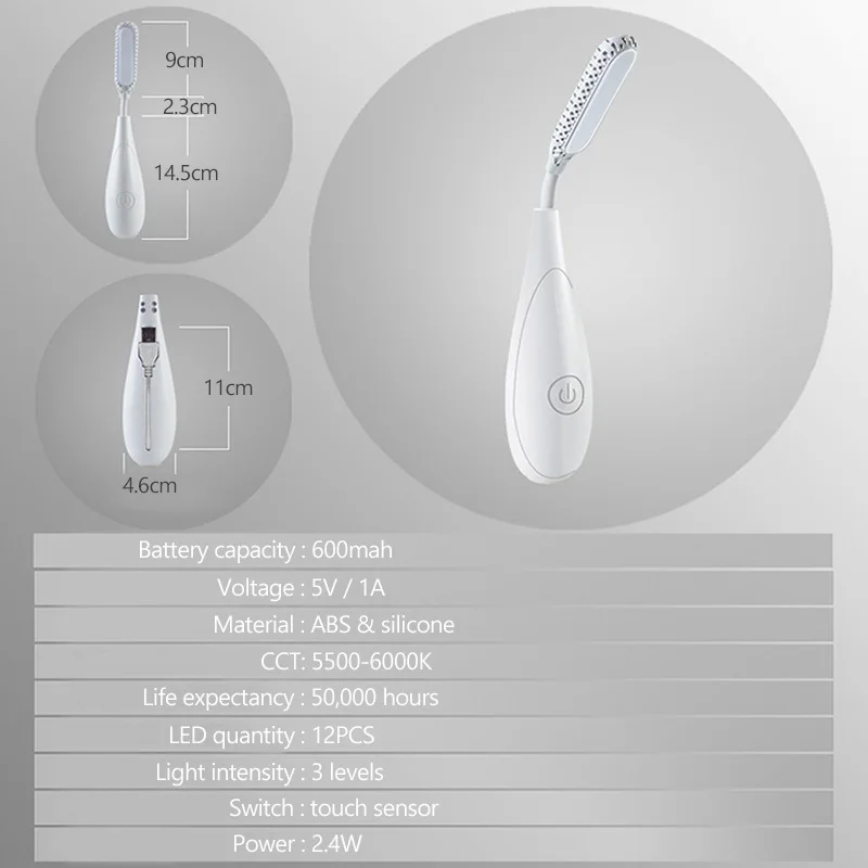 Eye Protection Table Lamps Touch Switch LED Desk Lamp USB Rechargeable Night Light Children Student Study Book Reading | Освещение