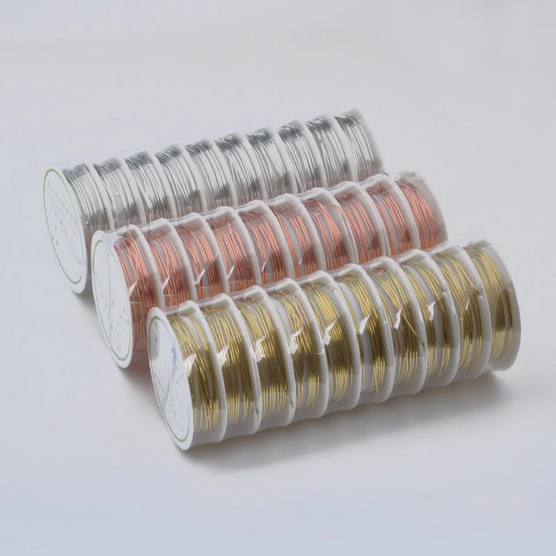 Украшения медная проволока для браслета серьги из серебристой и золотой меди 0 2