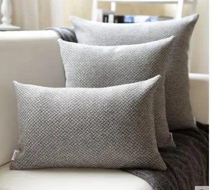 Утолщенная льняная наволочка простой цвет Наволочка на талию для диванных