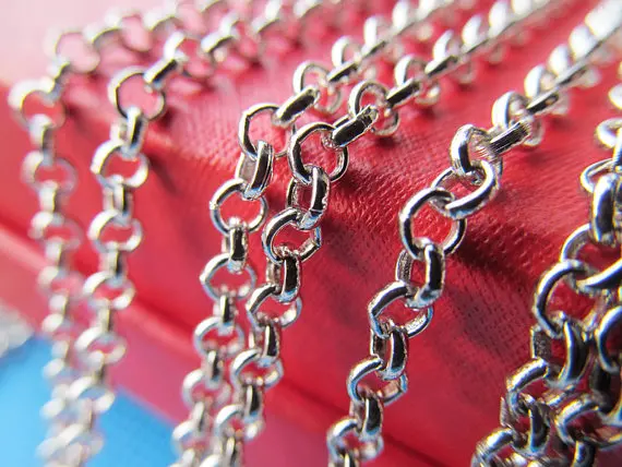 5 meters 3.20mm Rolo &quotO&quot Cross Chain DIY Jewelry Accessory Necklace &amp Bracelet Findings Connector Charm | Украшения и