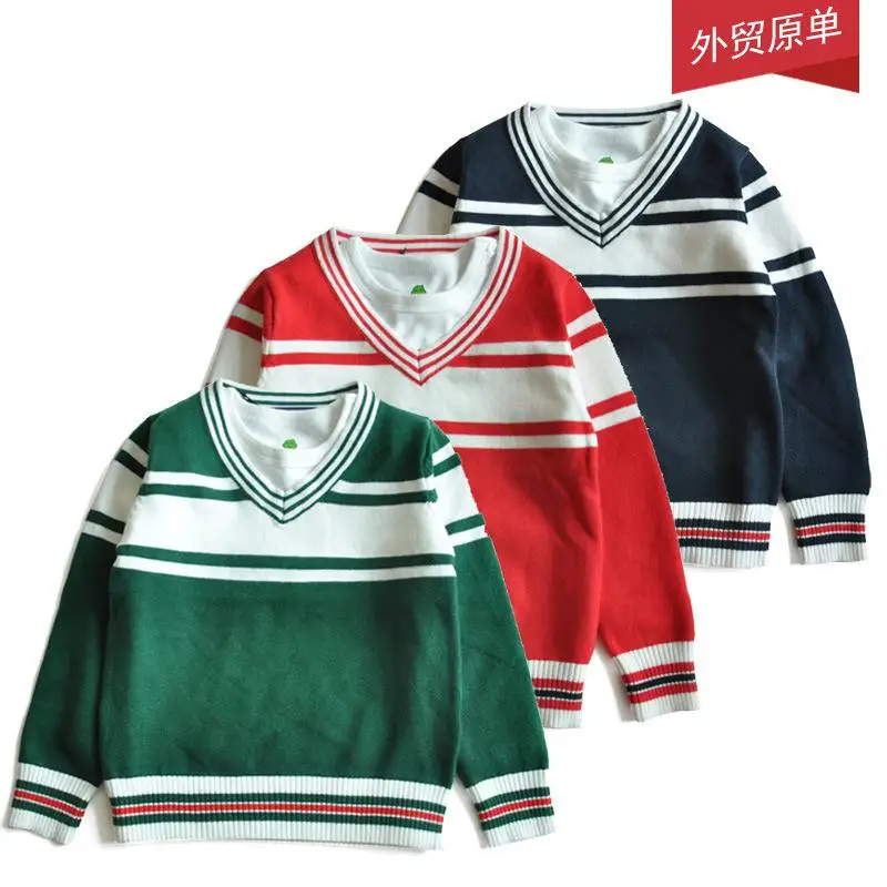 Вязаный пуловер для маленьких мальчиков Новое поступление 2018 детская одежда на