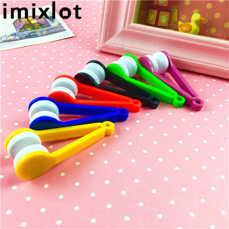 Imixlot 6 шт./лот мини портативные щетки для очков очки солнцезащитные очки микрофибра очиститель щетки Чистящие 6 цветов