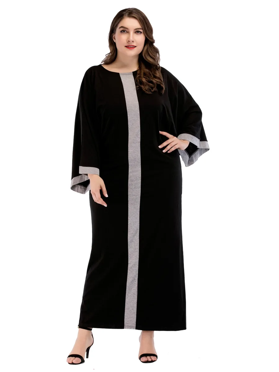 Мусульманское платье макси abaya рукав летучая мышь свободные длинные халаты кимоно поклонение услуги Рамадан Ближний Восток Исламская одежда RQ718