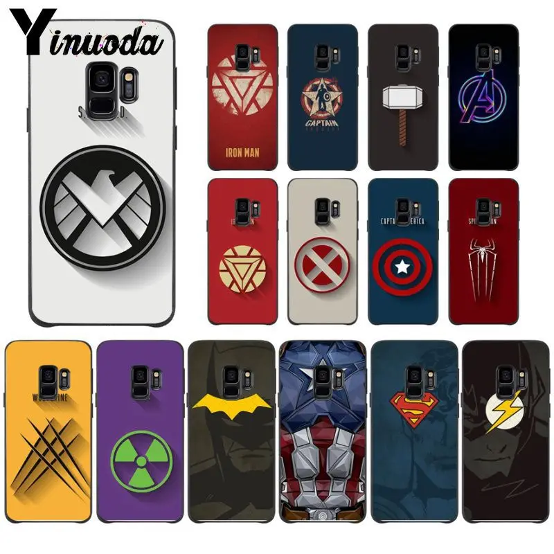 Yinuoda Marvel Superhero новое поступление черный чехол для мобильного телефона Samsung Galaxy s9 s8