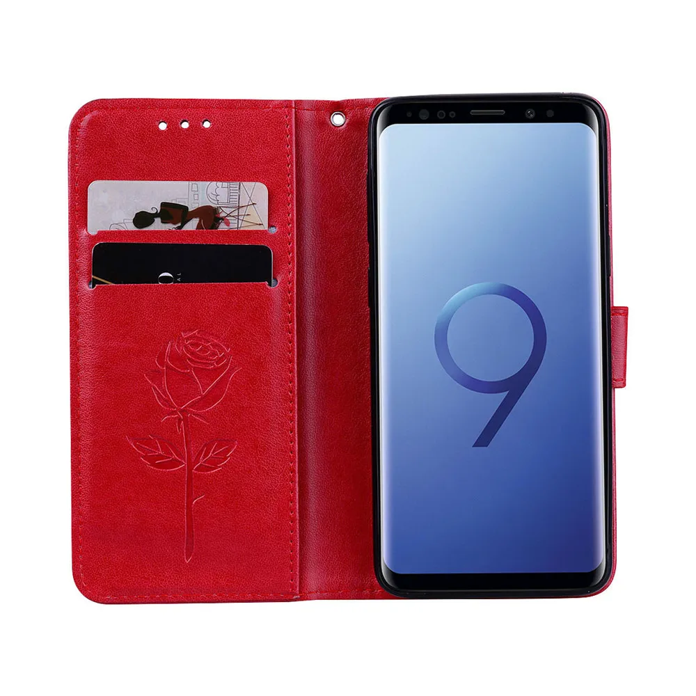 Чехол для samsung Galaxy S9 s9 чехол кожаный телефон кожного покрова Вертикальный флип