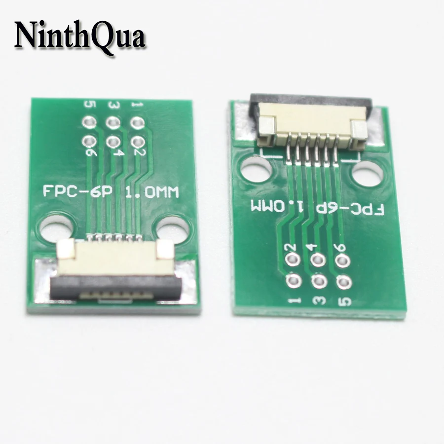 1 шт. 6P FPC Адаптерная пластина 0 мм Шаг 6Pin Вниз Тип выдвижной штекер до 2 45 плоский