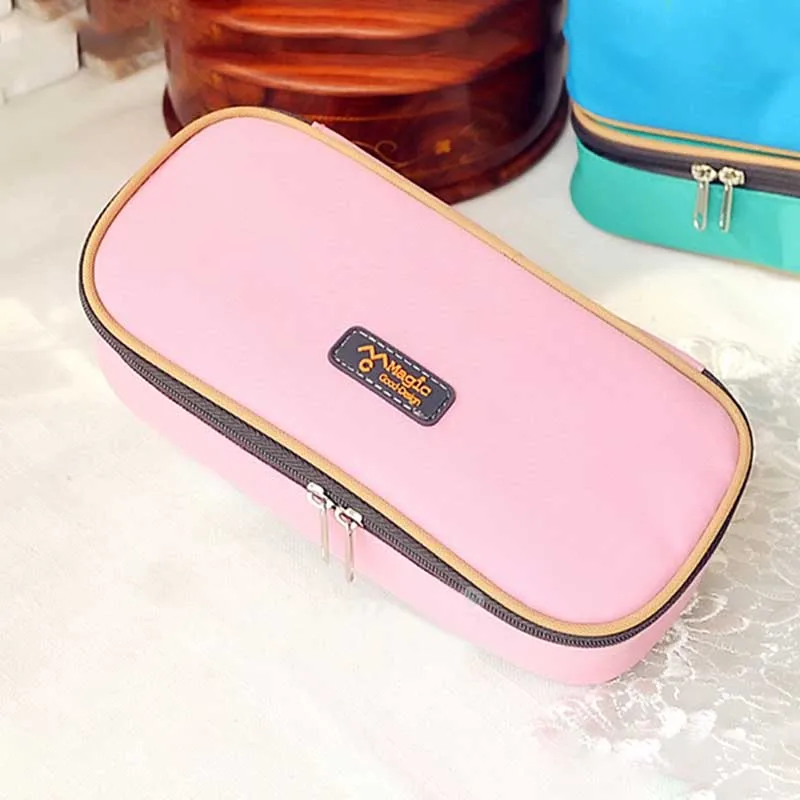 Практичная Холщовая Сумка карандаш Rectange с милой улыбкой канцелярские сумки для