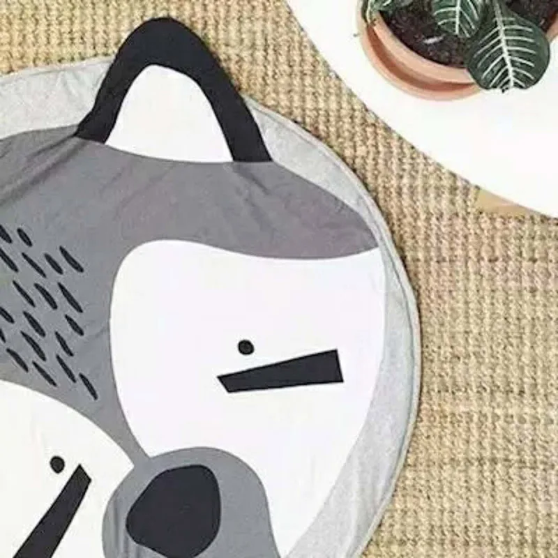 Детский игровой коврик DDWE в скандинавском стиле Круглый мультяшный Жираф для