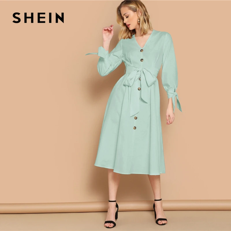 SHEIN Платье С Узлом На Манжетах И Поясом Бохо Цветочные Летние Платья Без Рукавов Женские Элегантные Платья