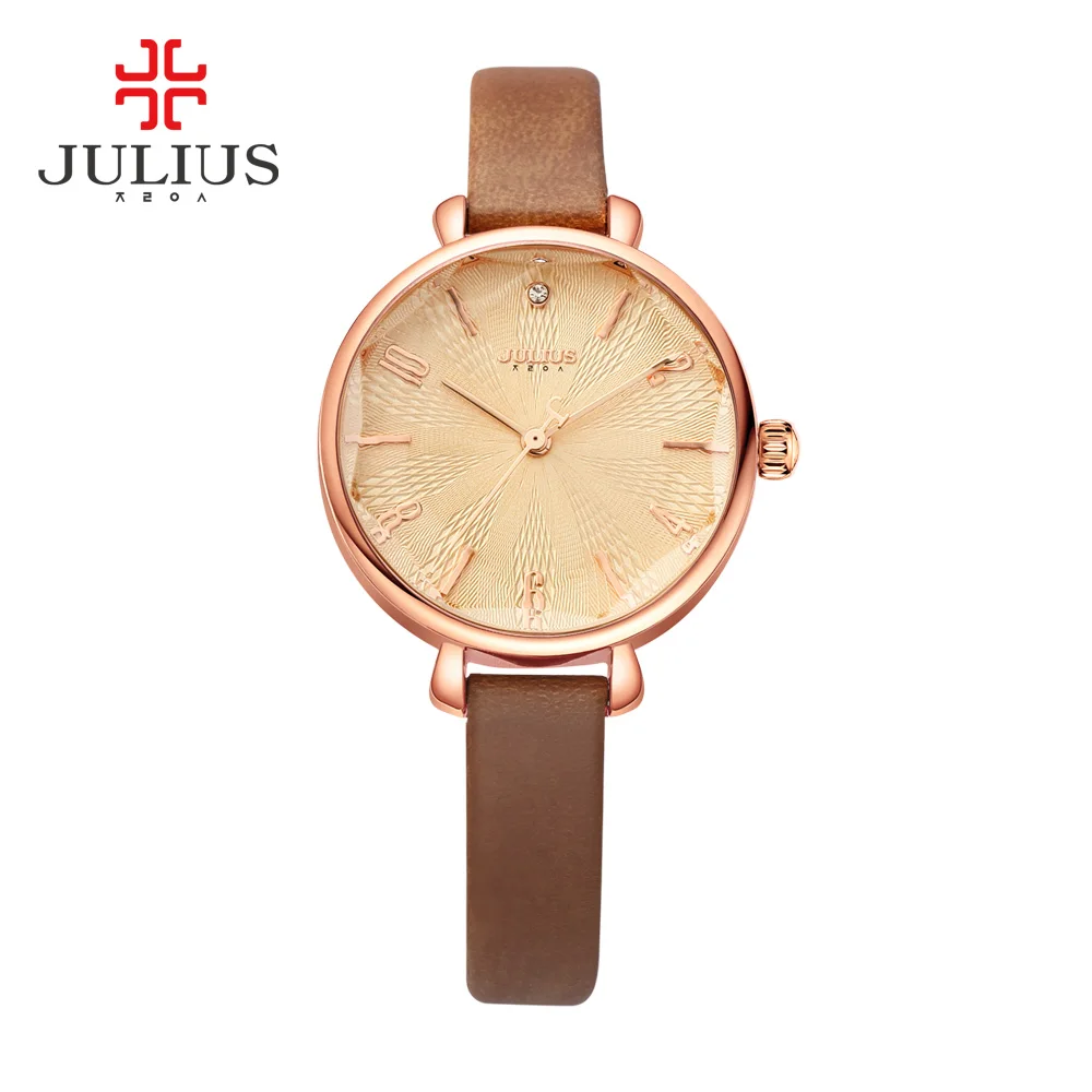 JULIUS JA-886 логотип часы для женщин желтый Продвижение Модные украшения дамы