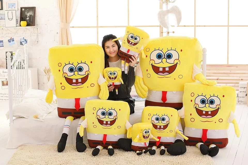 1 шт. 40-80 см Милая Губка Боб и Патрик плюшевая игрушка мягкая креативная плюшевая подушка домашнее украшение для детей подарок на день рождения