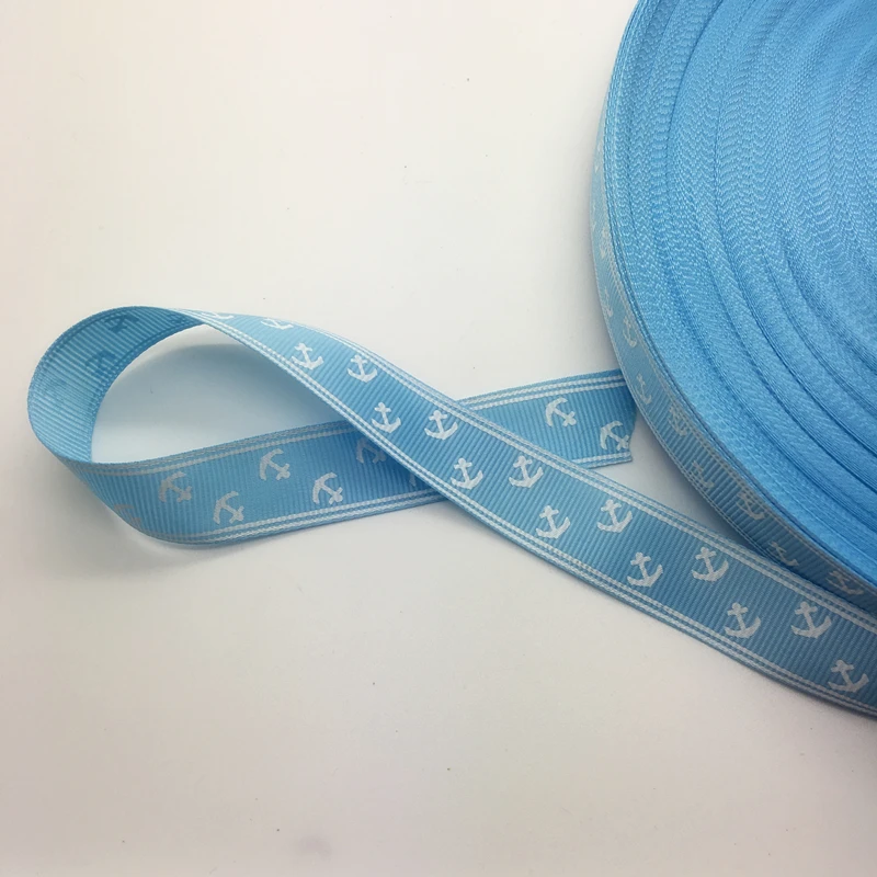 Бесплатная доставка 5 ярдов 3/4 дюйма 20 мм лента в рубчик с широким принтом бант для